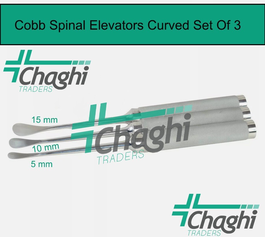 Cobb Spinal Elevators Curved Set Of 3 Orthopedic Surgical Instruments Chaghi Tra