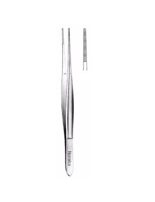 Cushing Dressing Forceps, 7″, Straight, Serrated Tips, Dissecting End, Premium