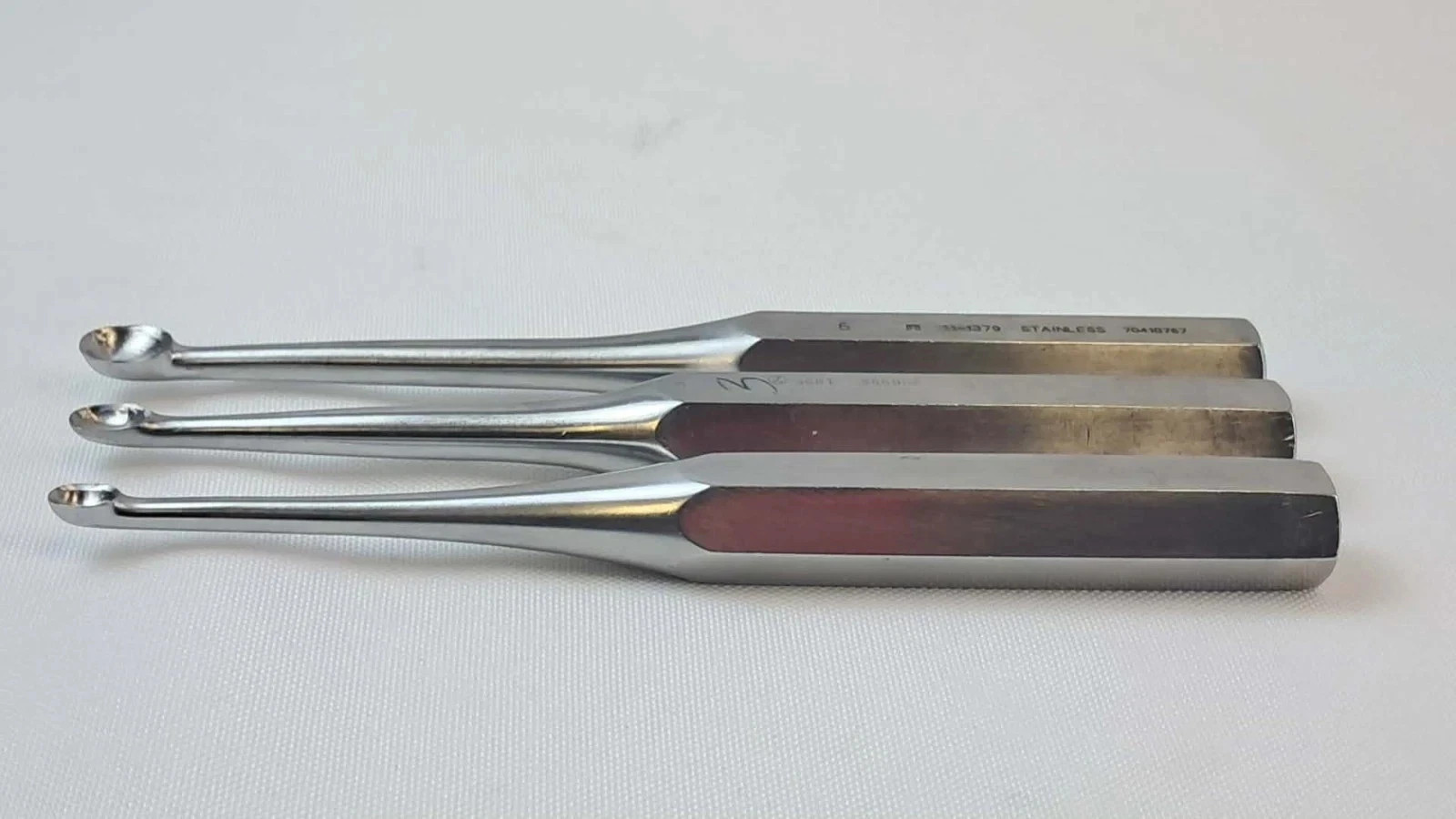 3pc Zimmer Bruns Bone Curette Set 3681 #2 #3 & #6