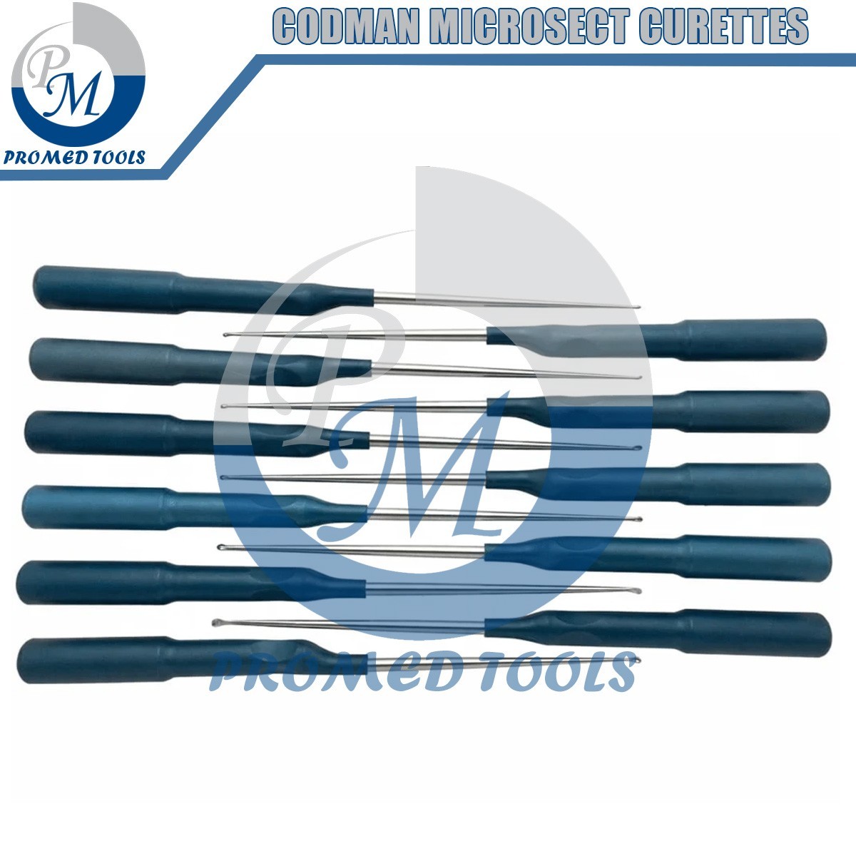 Set of 11 Codman MicroSect Curettes MIS Spine Curettes Cervical Neuro Orthopedic