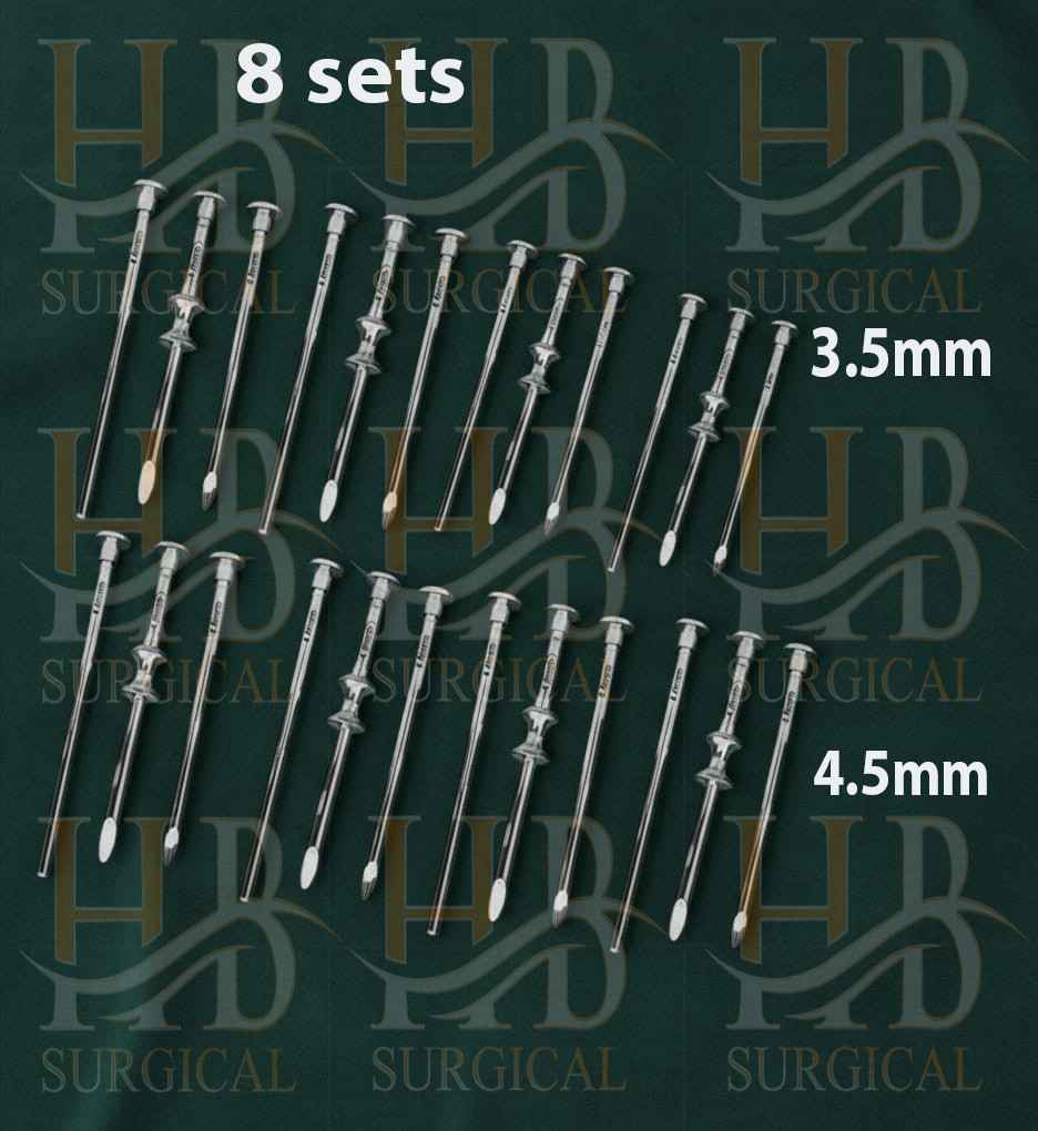 HRT Trocar 3.5mm and 4.5mm Hormone Replacement Pellet insertion trocars 8 Sets