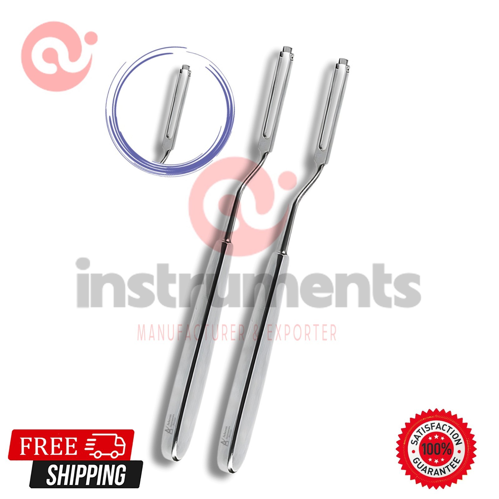 OR Grade Ballenger Swivel Knife 3 & 4mm Curved ENT Surgical Instruments By Ai