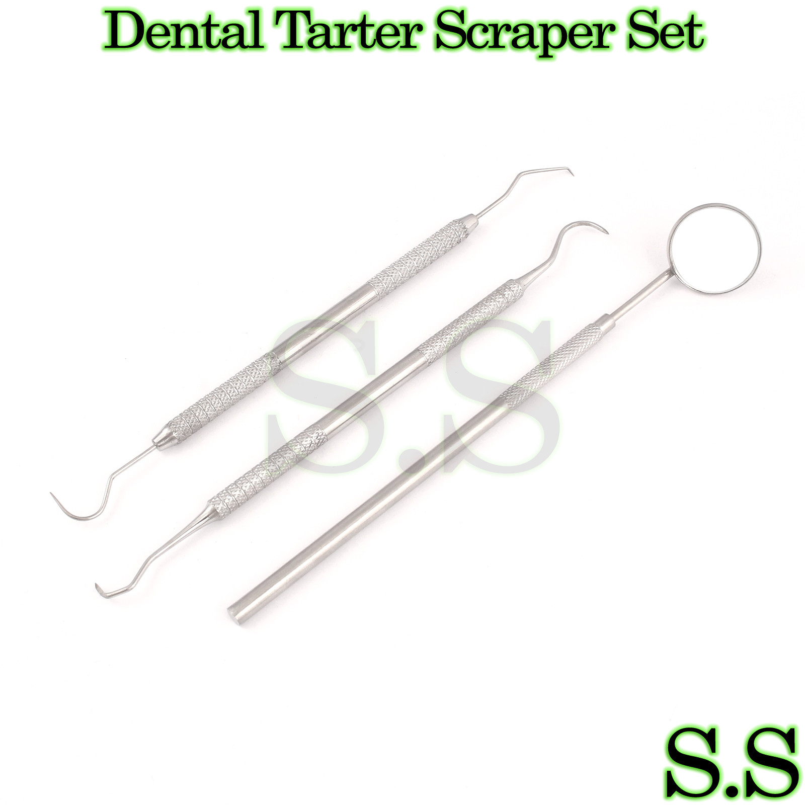 Dental Tarter Scraper and Remover Set Surgical Dental Hygiene Instruments PR-003