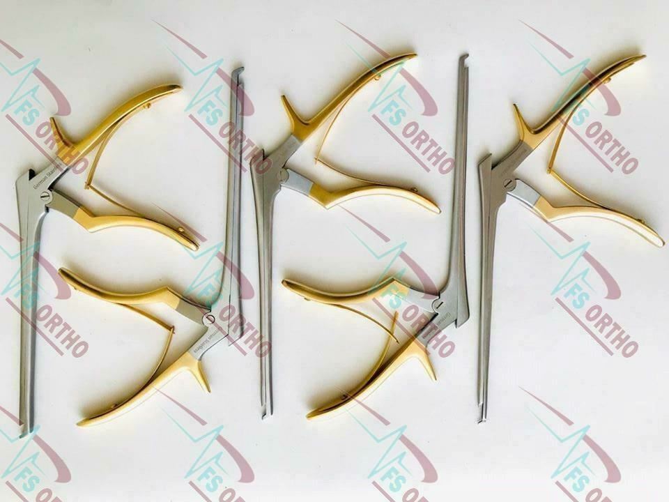 KERRISON Rongeurs Silver & Gold (1, 2, 3, 4, 5mm) Cervical Orthopedic Surgical