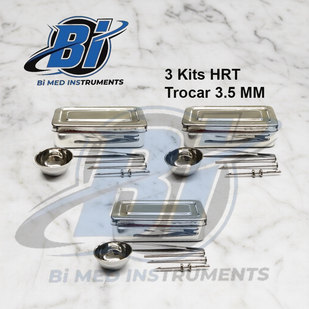 HRT Trocar 3.5 mm Hormone Replacement Pellet Insertion Trocars 3 Sets