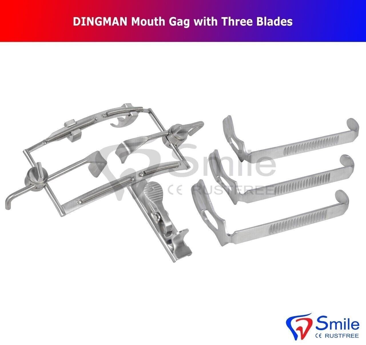 Dingman Mouth Gag / Three Blades Dental Instruments For Cleft Palate Repair FDA