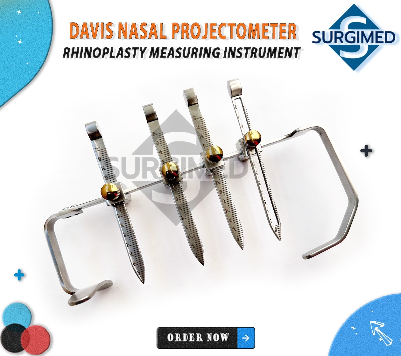 Davis Nasal Projectometer – Rhinoplasty Measuring Instrument Plastic Surgery Use