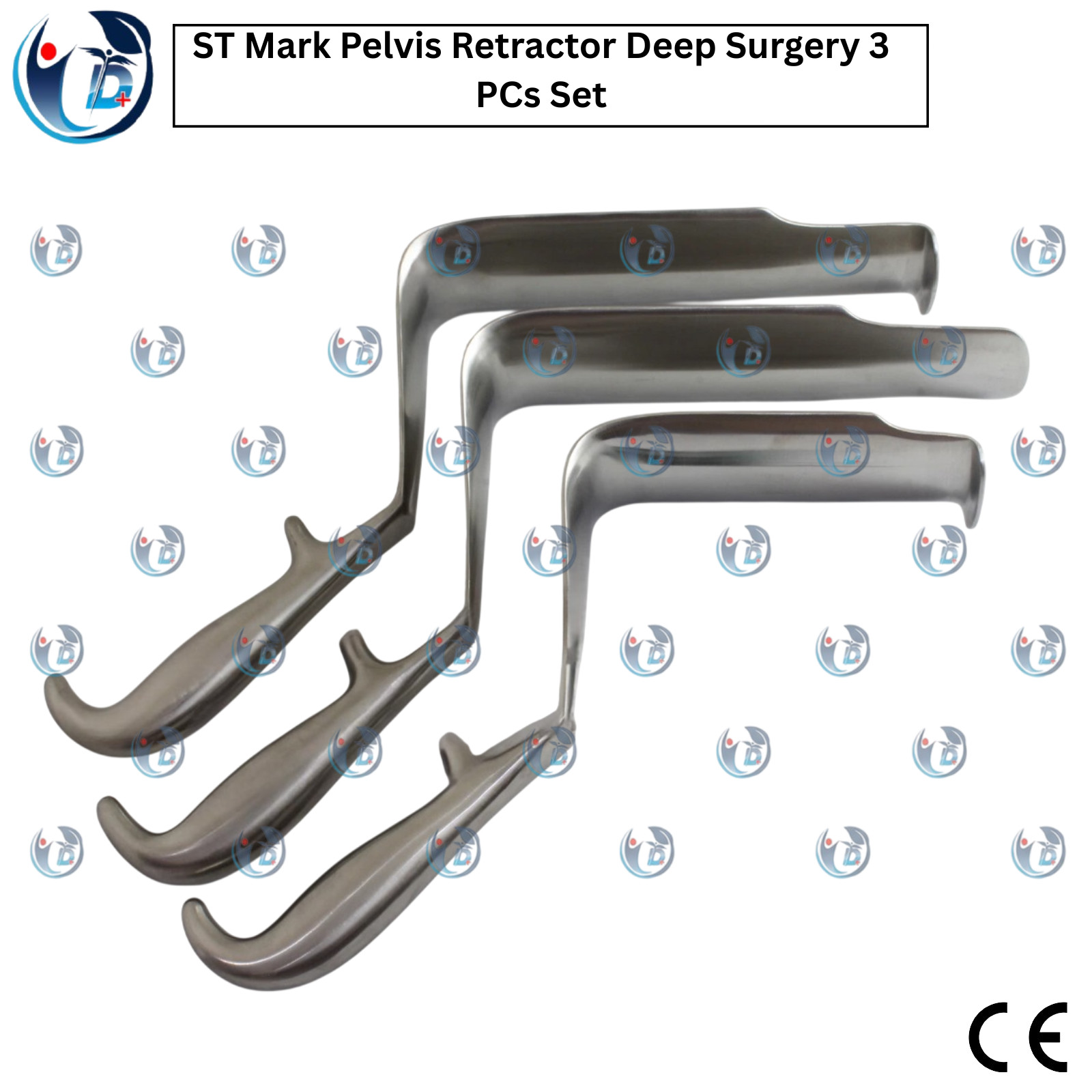 ST Mark Pelvis Retractor Deep Surgery 3 PCs Set Surgical Orthopedic Instruments