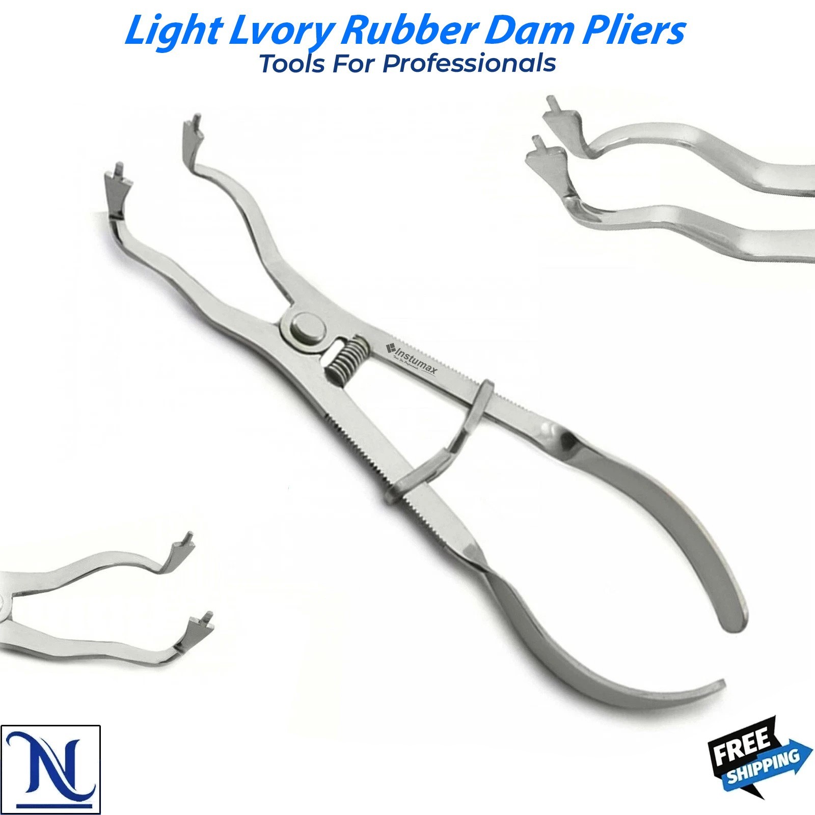 Dental Rubber Dam Endo Brinker Clamps Brewer Forceps Ivory Stoke Instruments Kit