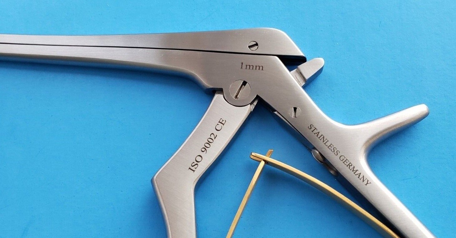 Turtle Surgical Orthopedic Kerrison Rongeurs 1mm 7″ Shaft 40* UP Detachable