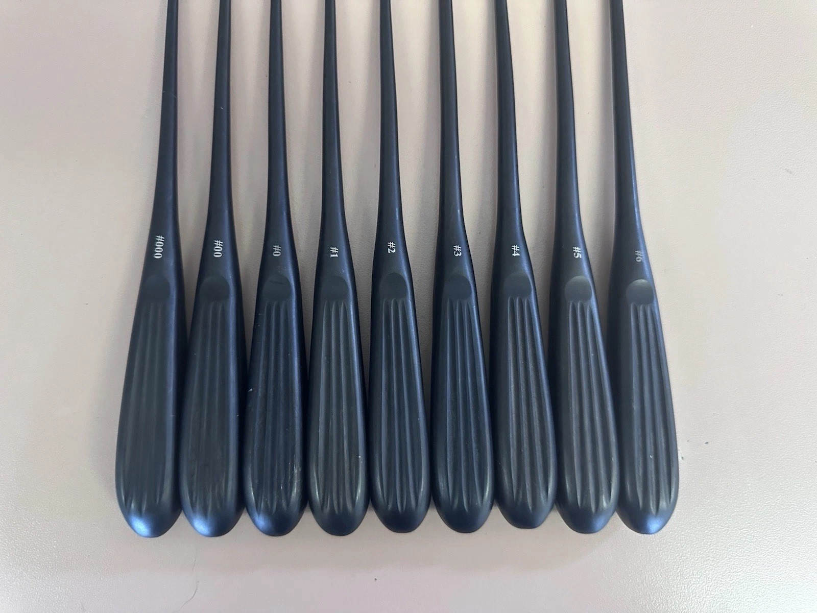 Set of 9 Orthopedic Bone Curettes Assorted Sizes Range #000-#6 Instruments
