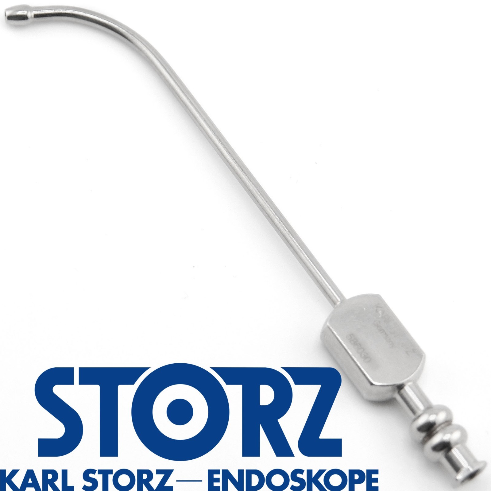 Karl Storz 586030 EICKEN Luer Lock Antrum Cannula Long curved 3mm x 12.5cm 5″