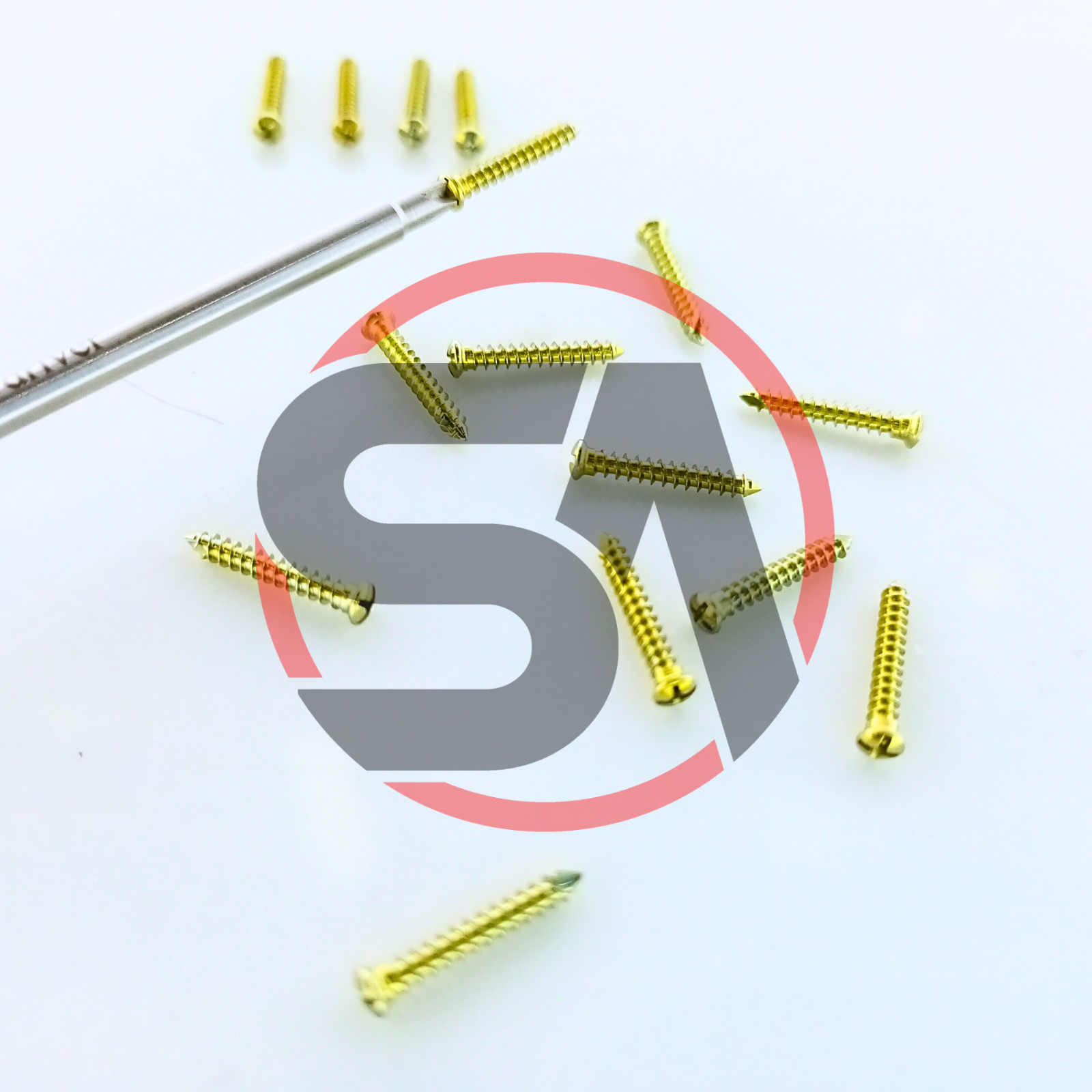 Maxillofacial Cross Head Mini Screws 2.0mm Self-Drilling 5-11mm 100 Pcs Set Ti