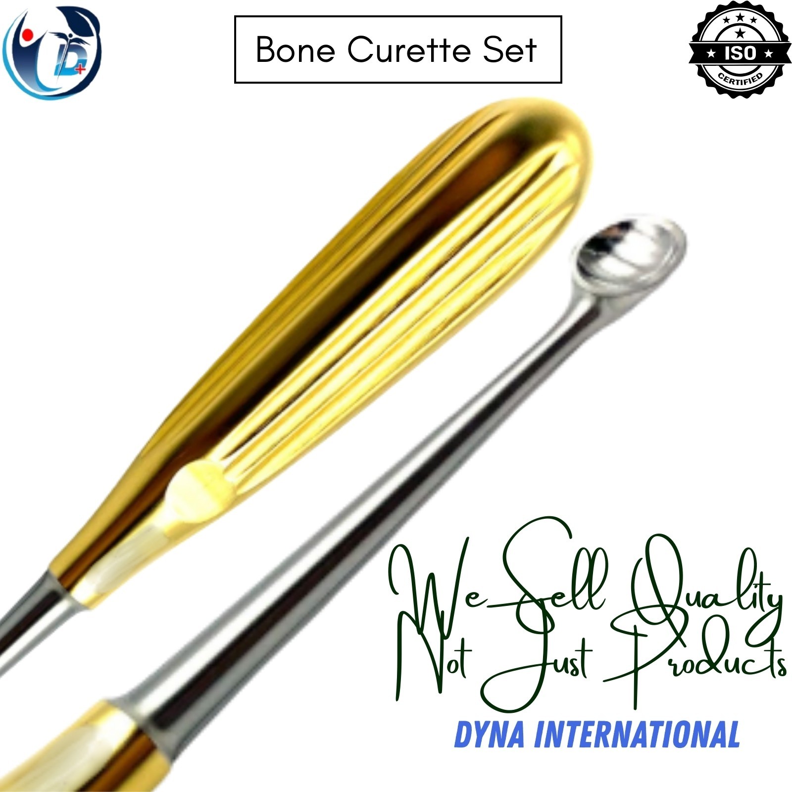 Bruns Bone Curette Bundle Straight 17 cm Fig 1-6 Premium Quality ( Set Of 6 ) DI