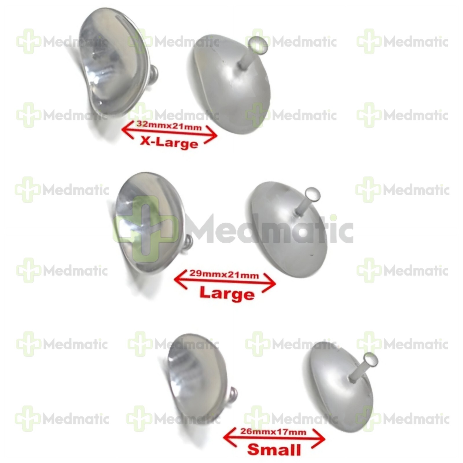 6 Pcs Lot Corneal Shield Laser Eye Shield Corneal Protector Stainless Steel