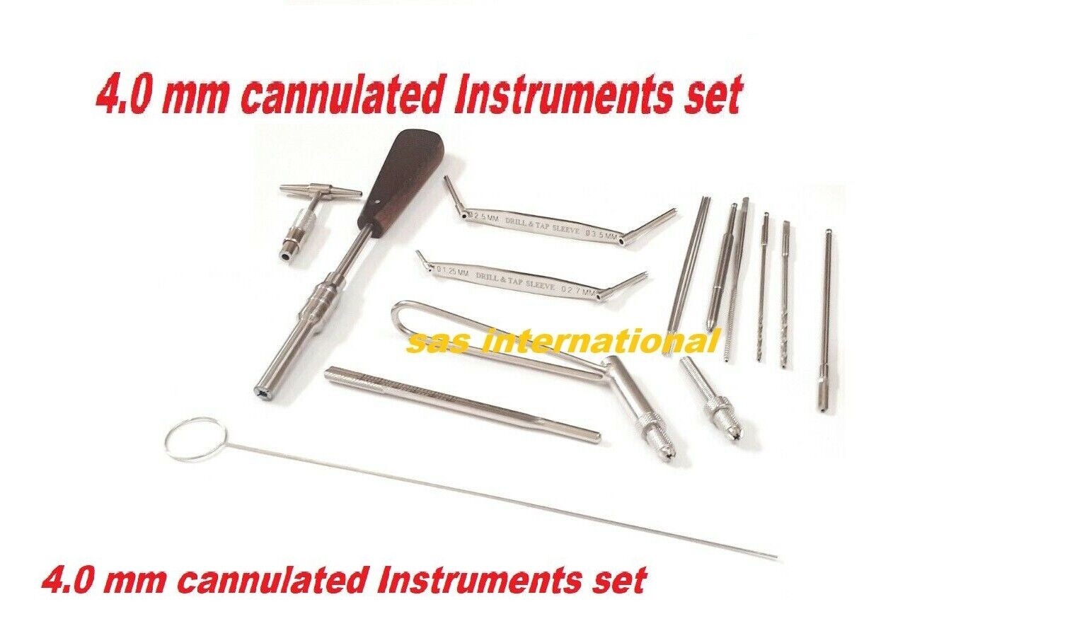4.0 mm cannulated instrument set orthopedic veterinary surgery instrument