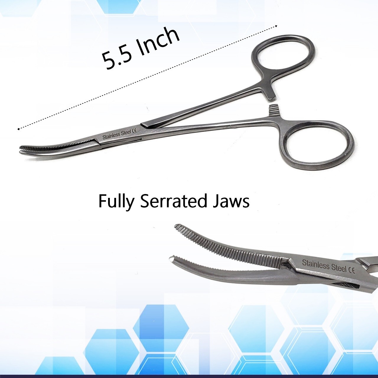 1 Pc New O.R GRADE Surgical LOCKING HEMOSTAT FORCEPS 5.5″ CURVED Stainless CE