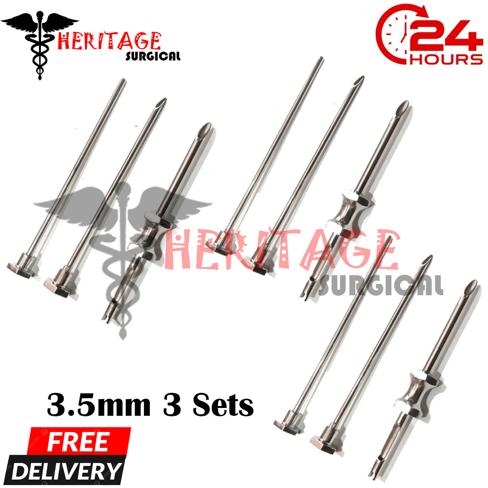 3 Sets HRT Trocar 3.5MM Hormone Replacement Pellet Insertion Kit