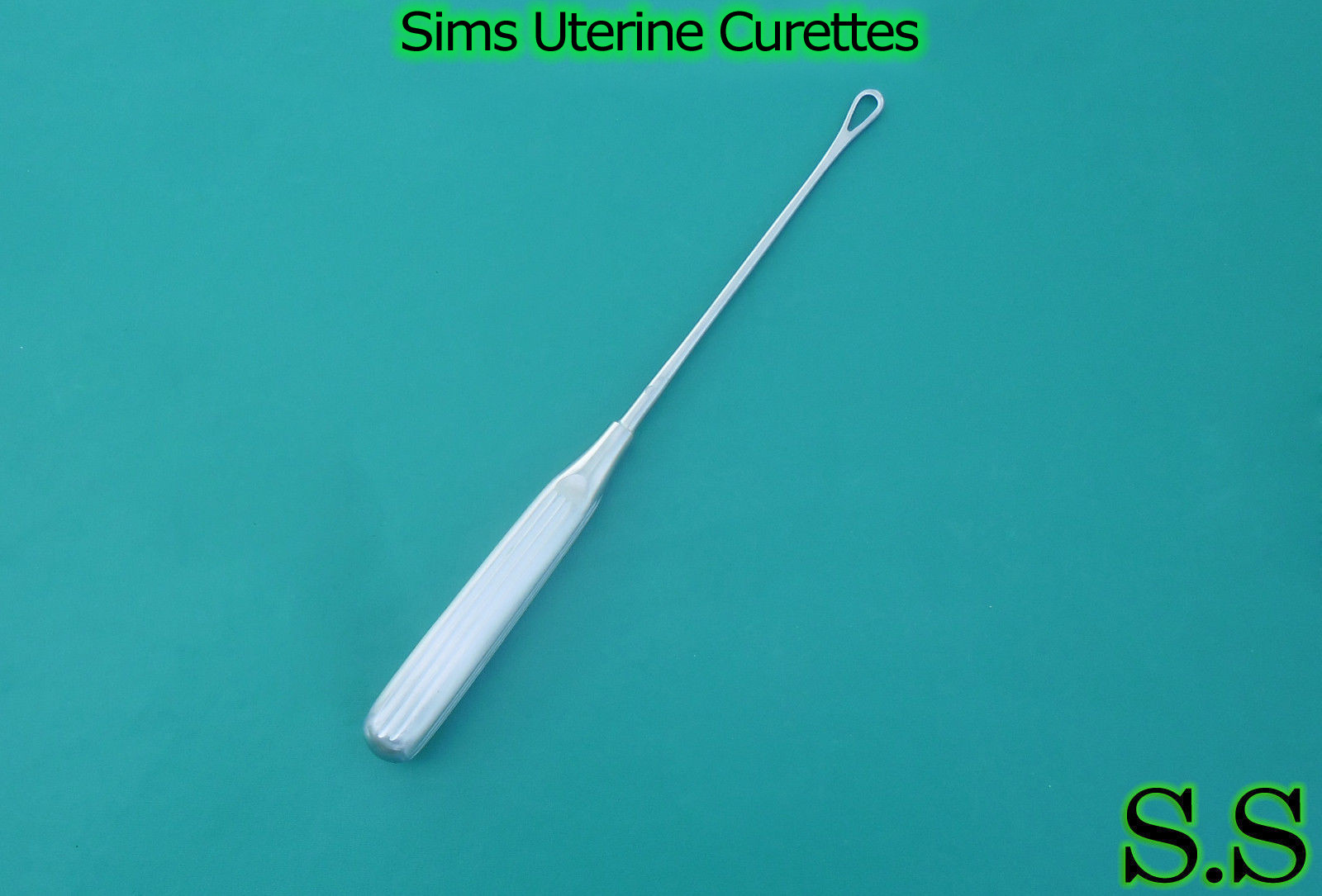 Sims Uterine Curettes 11″ (27.9cm), Sharp Blade, Size 2