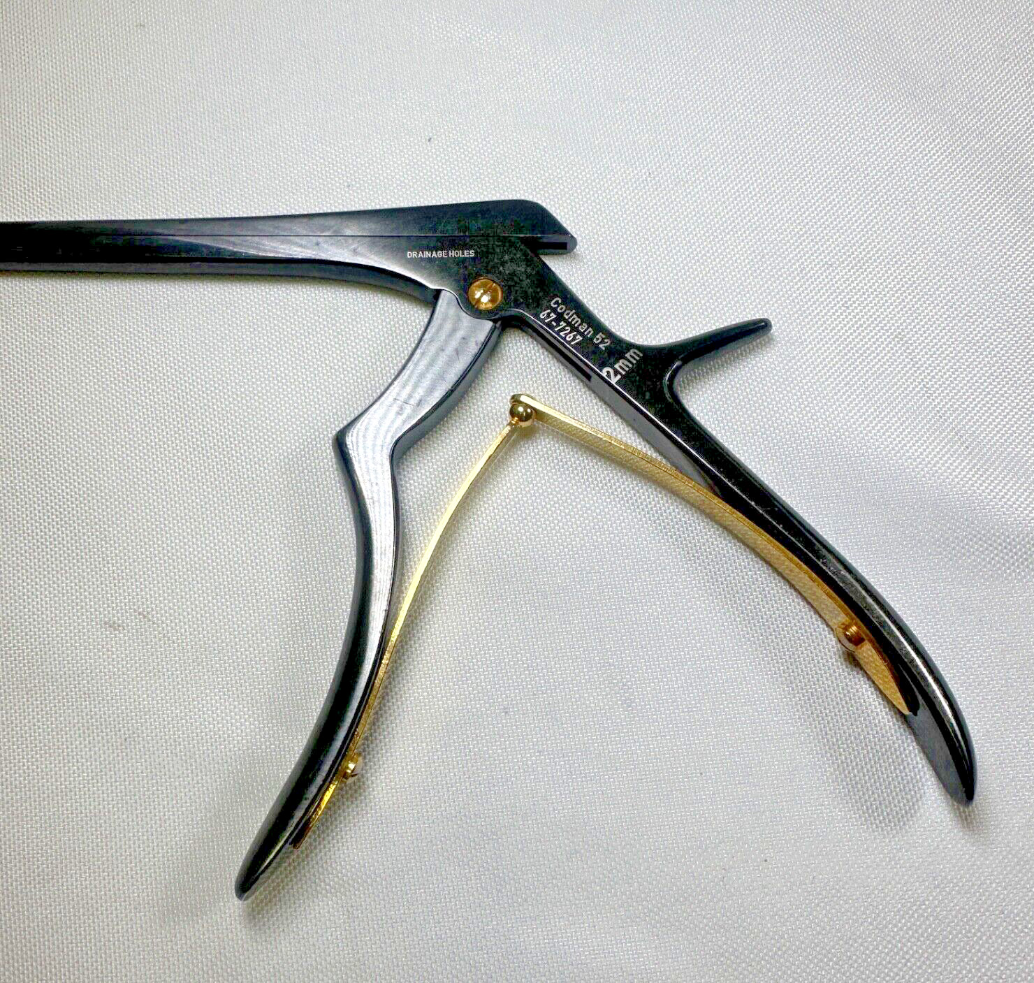 Codman 67-7267 Lumbar Kerrison Ronguer 2mm X 40° X 10” Blackened Neuro Spine