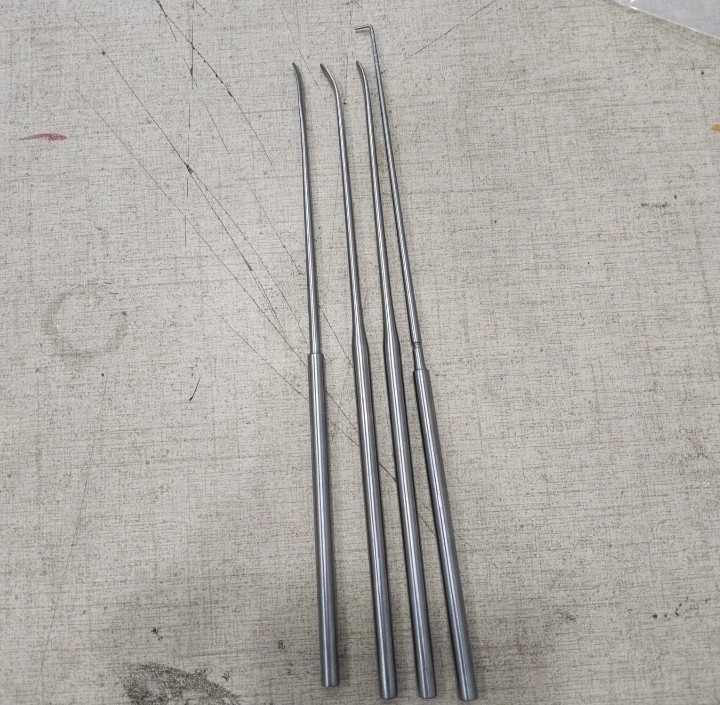 Set of 4 Aesculap Codman Penfield Dissectors & Hook Probe Neurology Orthopedics