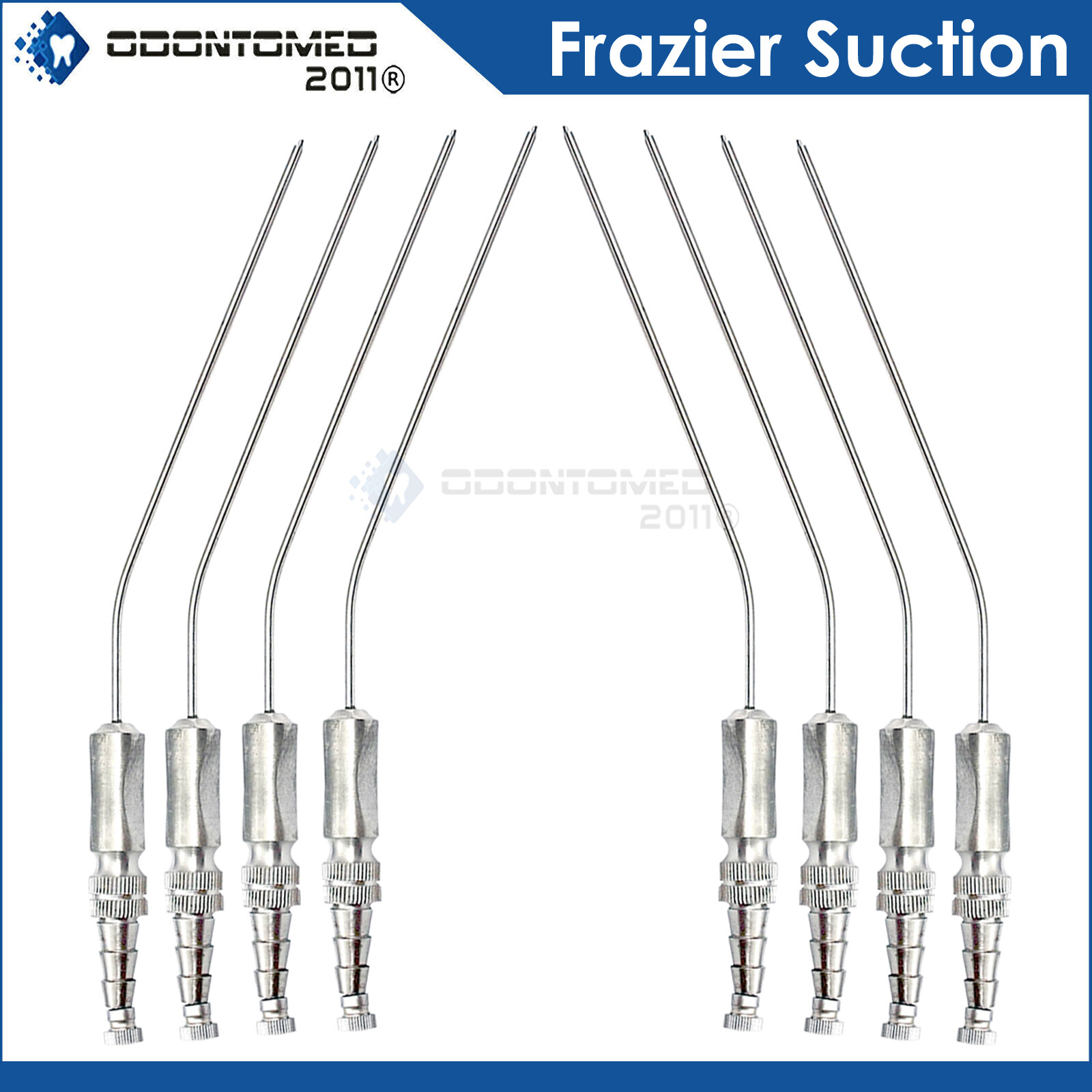 8pcs FRAZIER Suction Tube 5, 6,7,8,9,10,11,12 Fr Dental Surgical ENT Instruments