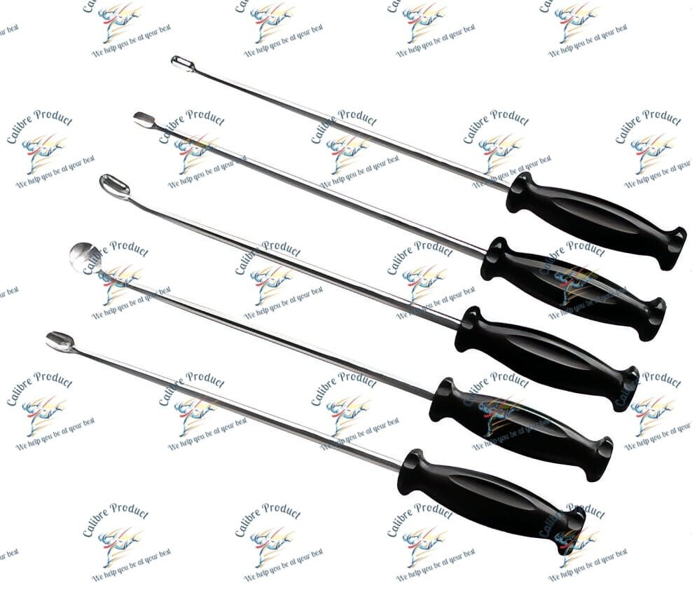 Set Of 5 Bone Curettes O/L 15 “Orthopedics Hip Replacement Surgery