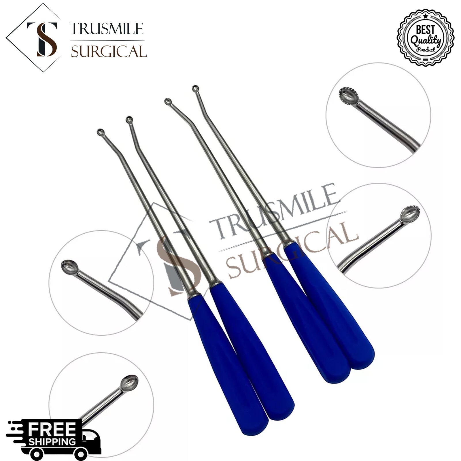 High Grade Bone Curette Left /Right Curette Orthopedic Surgical Instruments