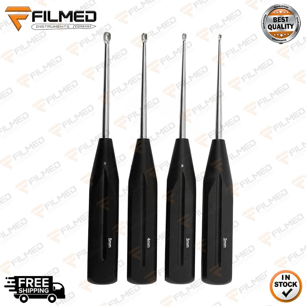 Bone Curette(Aluminum handle) General Veterinary Orthopedic Instruments