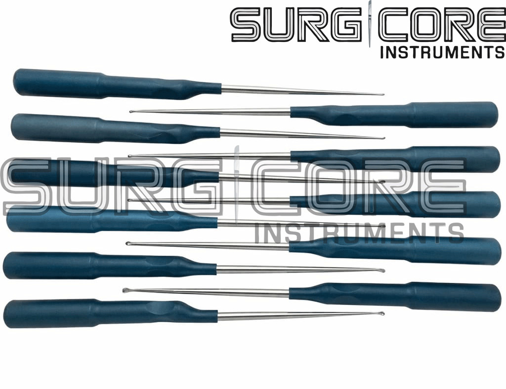 Set-of-11-Codman-MicroSect-Curettes-MIS-Spine-Curette-Cervical-Neuro-Orthopedic