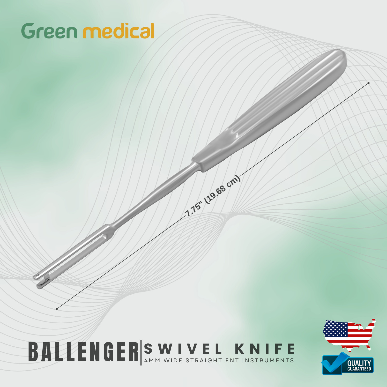 Ballenger Swivel Knife 4mm Straight & Curved ENT Surgical Instruments