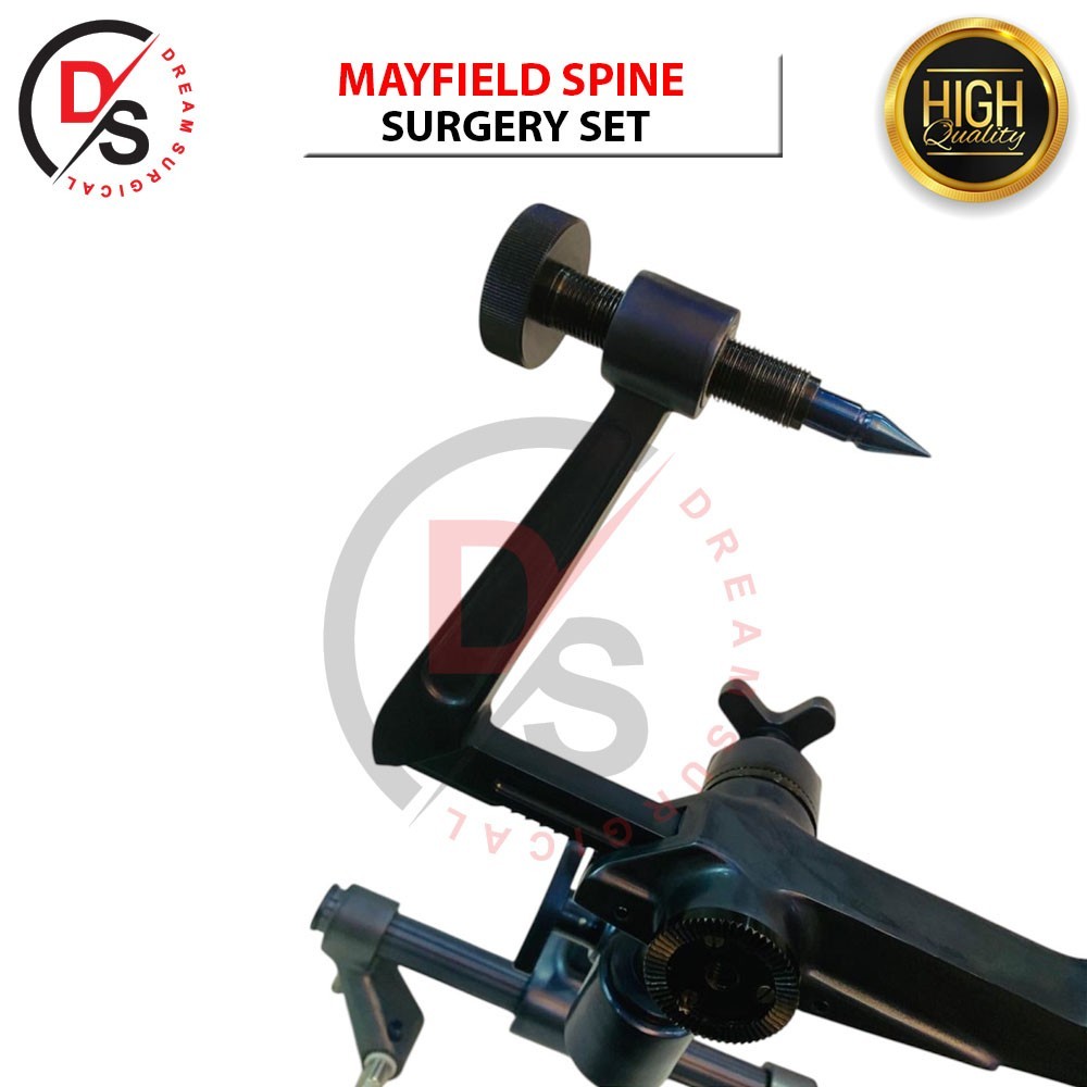 Mayfield Spine Surgery Table Adaptor with Skull Clamp Black Coating