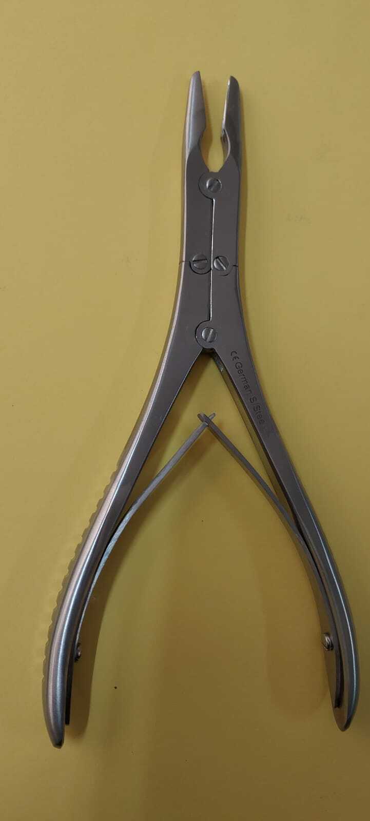 Bone Nibbler Rongeur 9″ Straight 2mmBite DoubleAction HighQuality Surgical Neuro