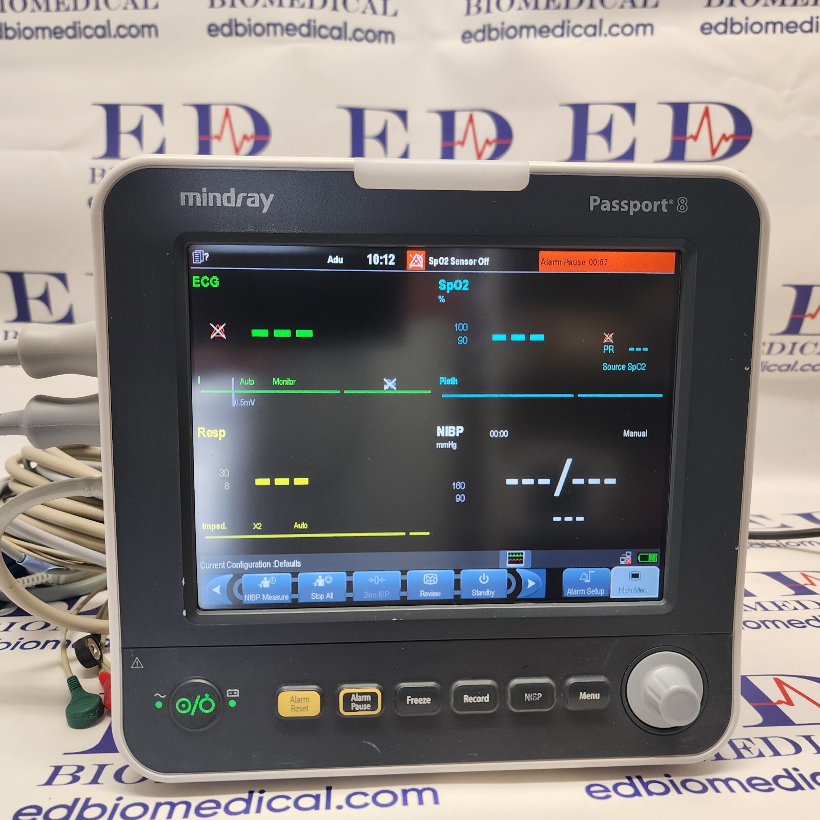 Mindray Passport 8 NIBP SPO2 Oximax ECG TEMP Biomed Tested