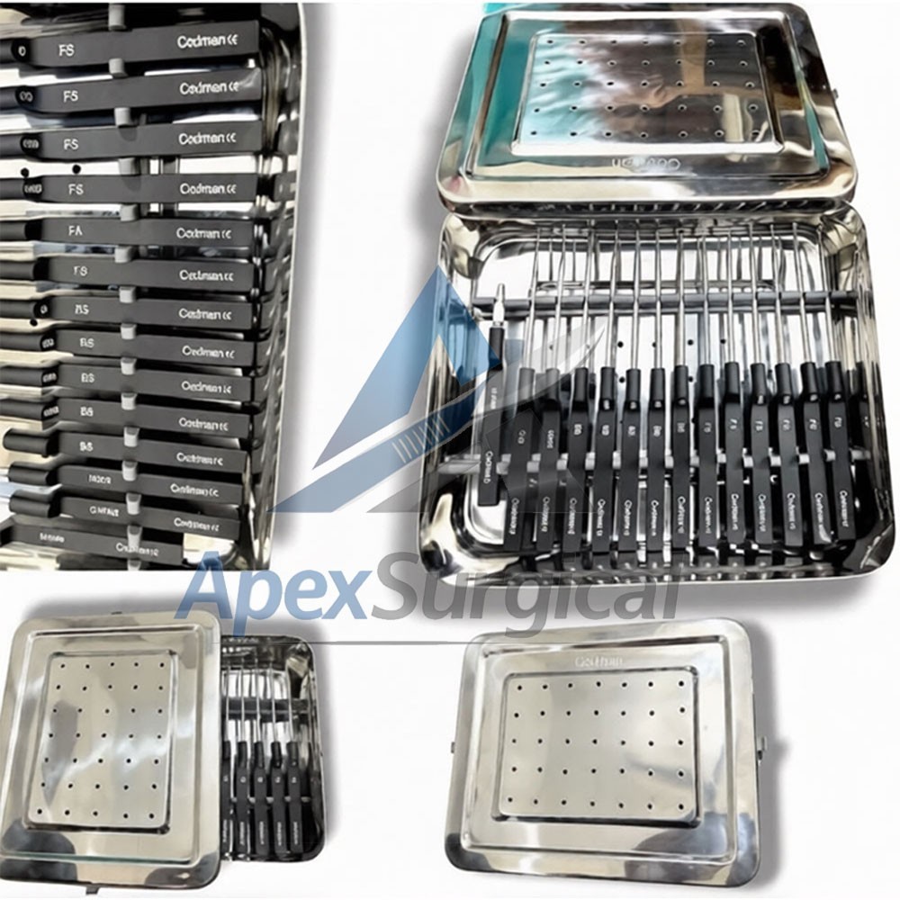 Lot Of 14 Codman Microdiscectomy Karlin Cervical Curettes Set With Tray
