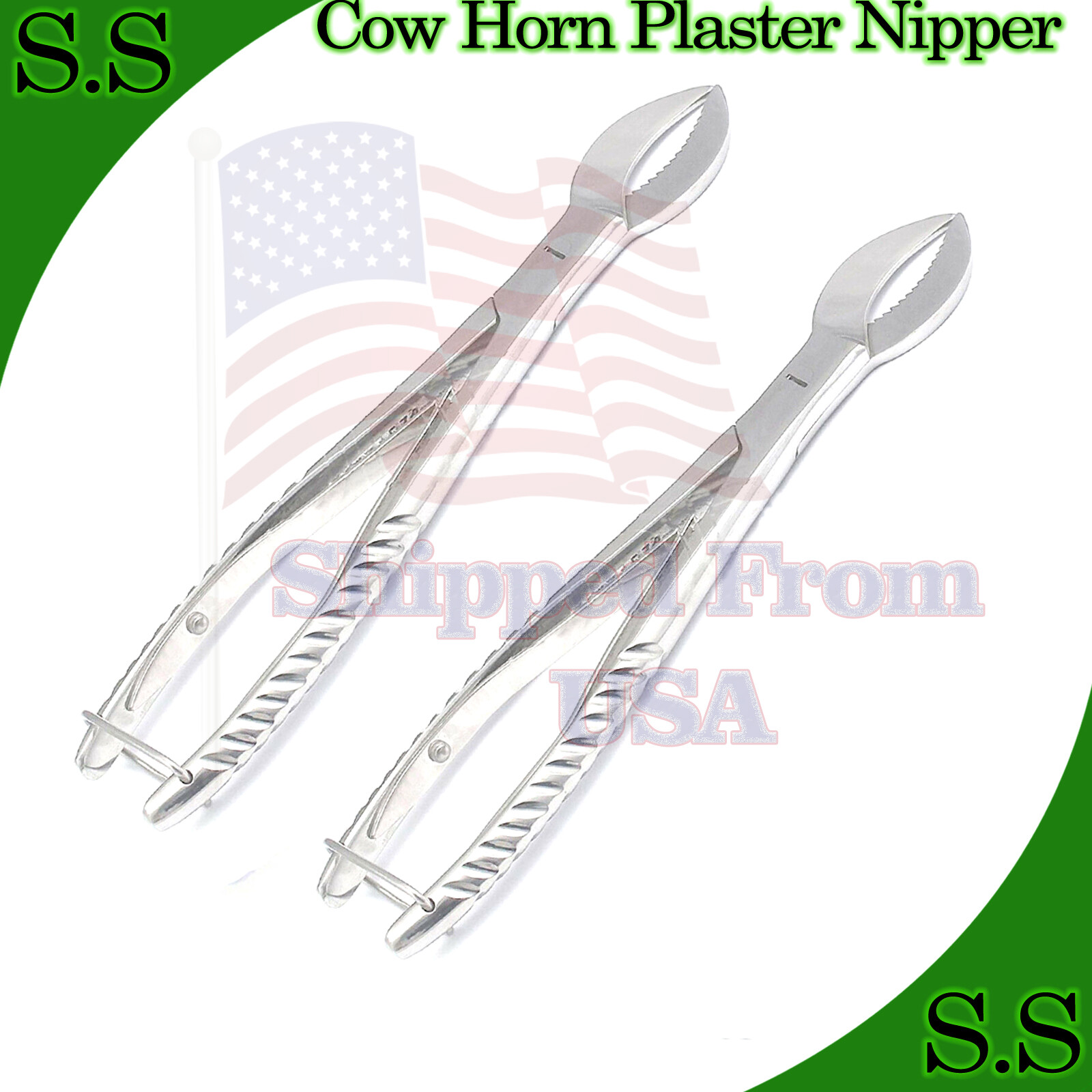 2 Cow Horn Plaster Nipper Surgical Dental Instruments