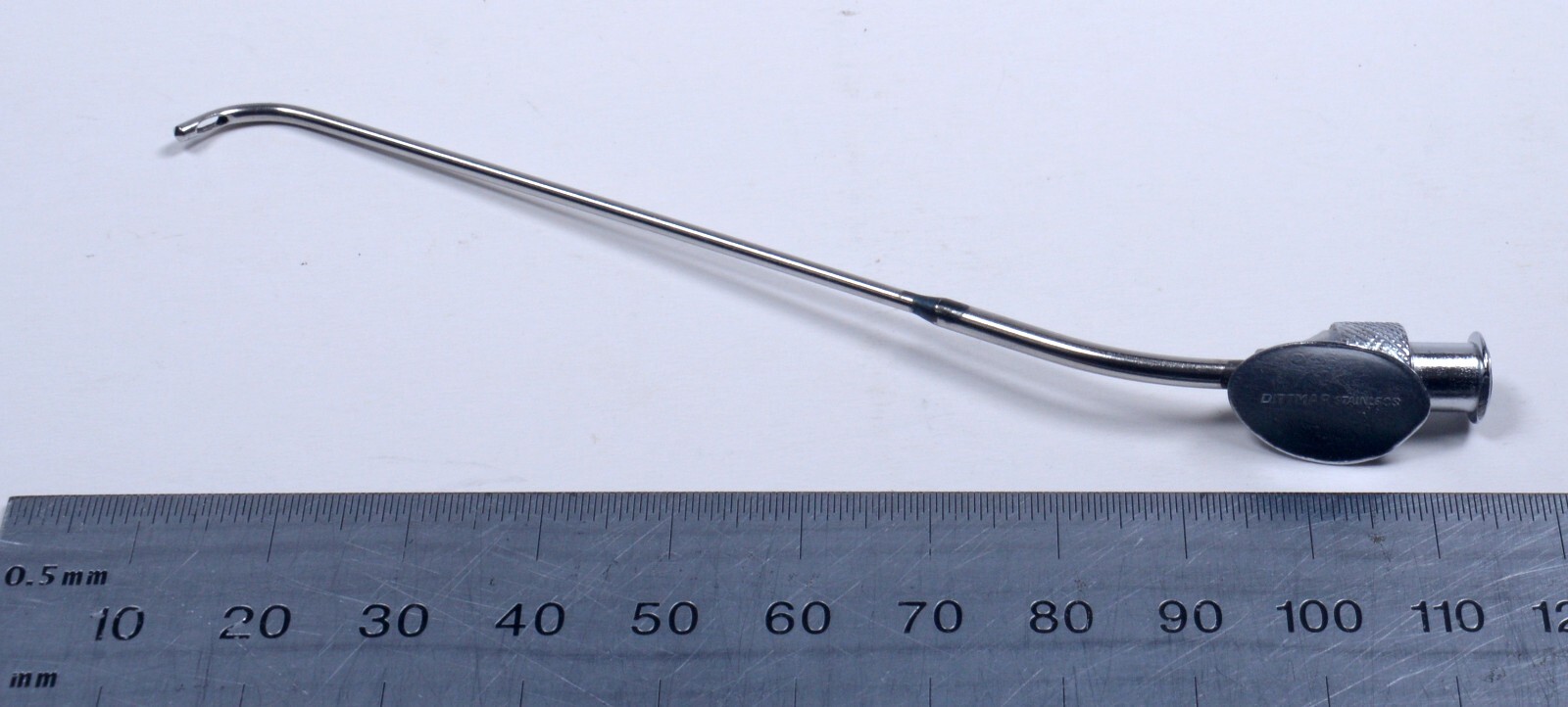 Dittmar Multi-Hole Angled Suction Tube 4½” Cannula Stainless Surgical