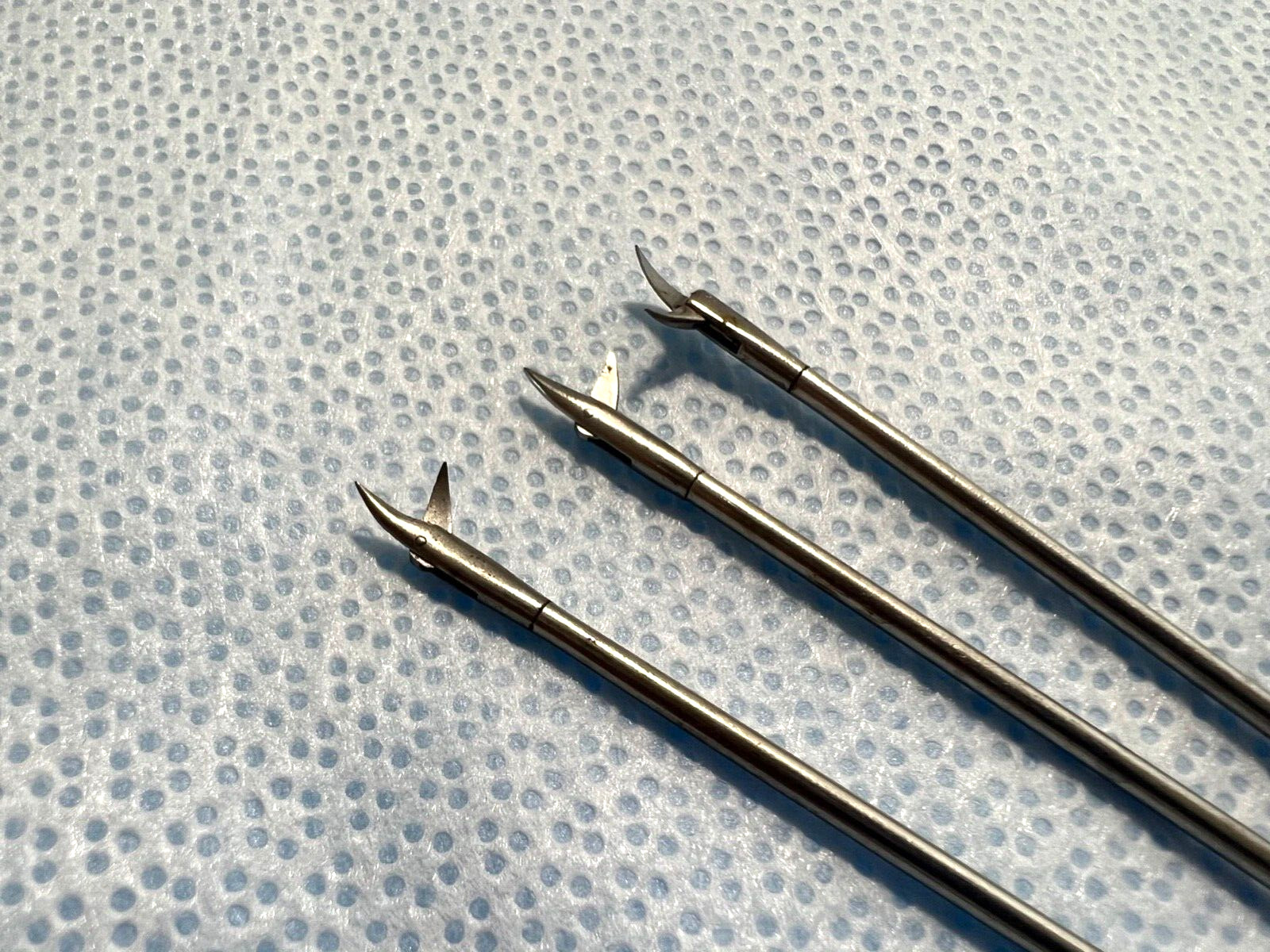 Lot Of 3 Left, Right & Straight Sharp Tip Cardiovascular Scissor Forceps