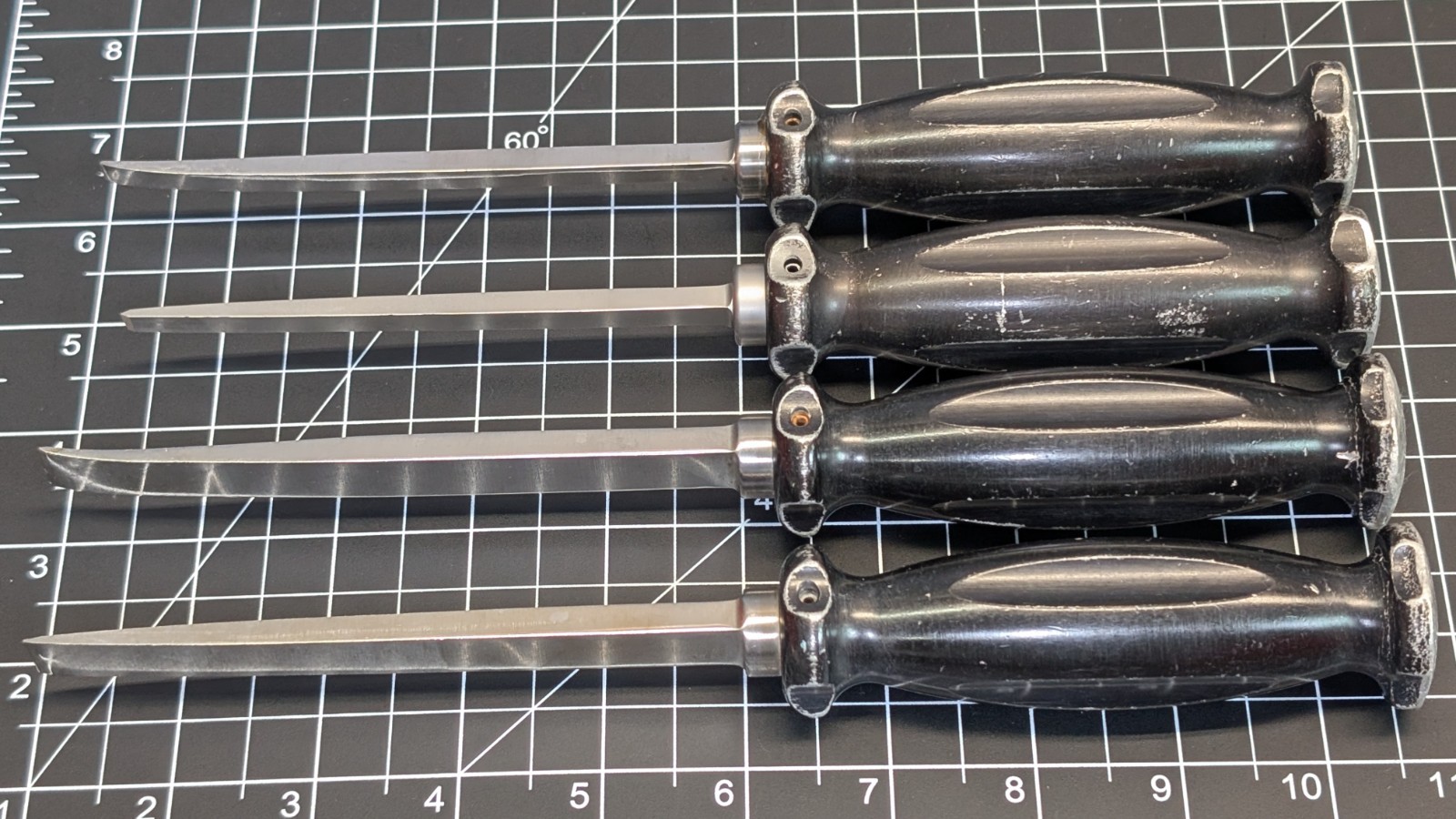 4x LOT Innomed Lambotte Osteotome Mallet Bone Chisel 1/2″ 1/4″ Straight Curved