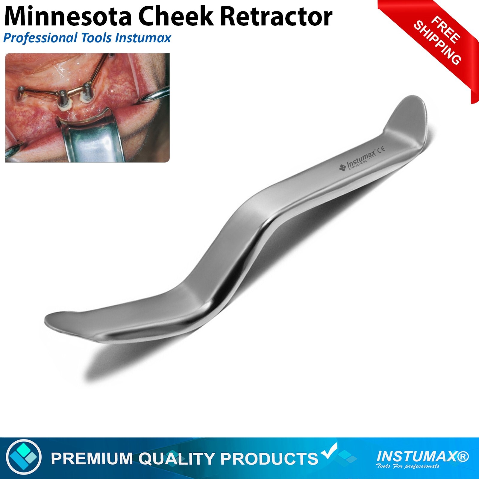 Stainless Steel Scissors Forceps Minnesota Retractor Surgical Instruments 6-Pcs