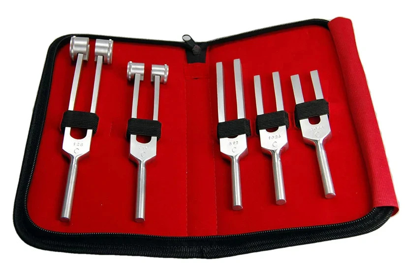 Tuning Fork 5 Set-128Hz,256Hz,512Hz,1024Hz&2048Hz for Healing &Vibration Therapy