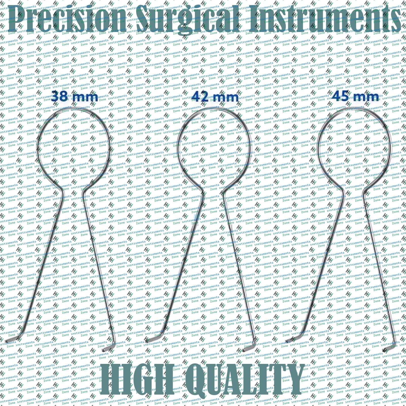 Premium set of 3 McKissock Keyhole Breast Reduction Markers, 38 mm, 42 mm, 45 mm