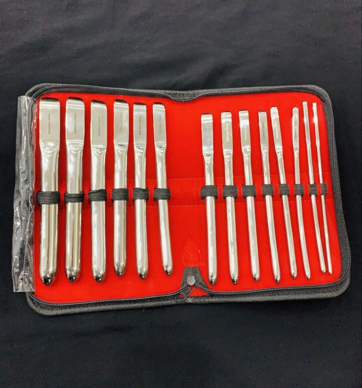 Pratt Uterine Dilator Set 8, PCS OB/Gynecology Surgical Instruments German Grade