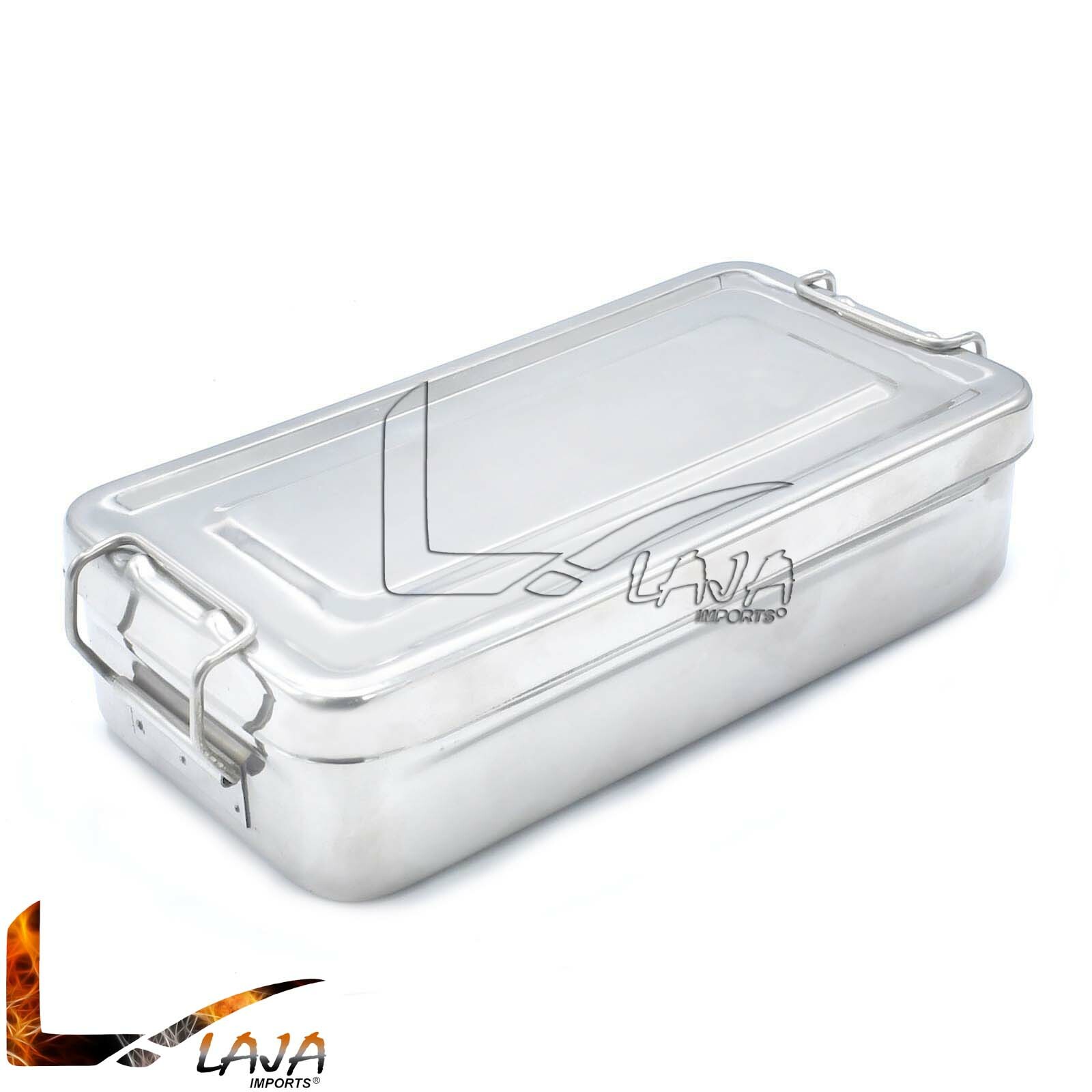 Stainless Steel Surgical Tray Dental Dish Lab Instrument Tool with Lid 8″x4″x2″