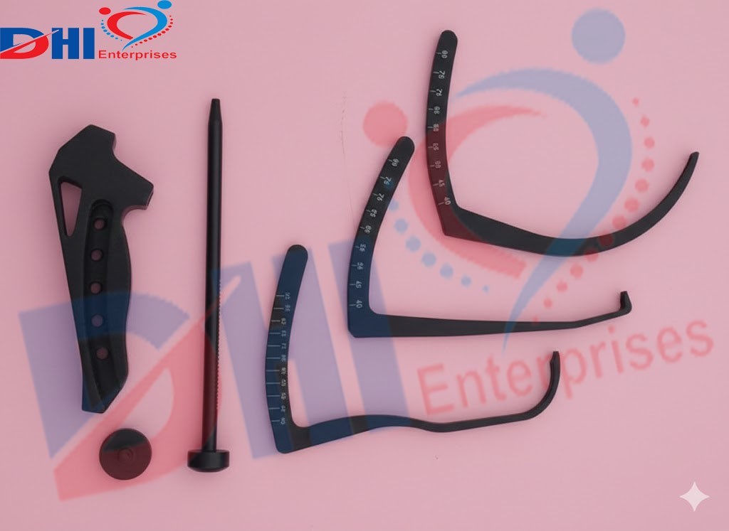 ACL PCL Jig Drill Guide Reconstruction 5 Pcs Set Black Ortho Surgical Instrument