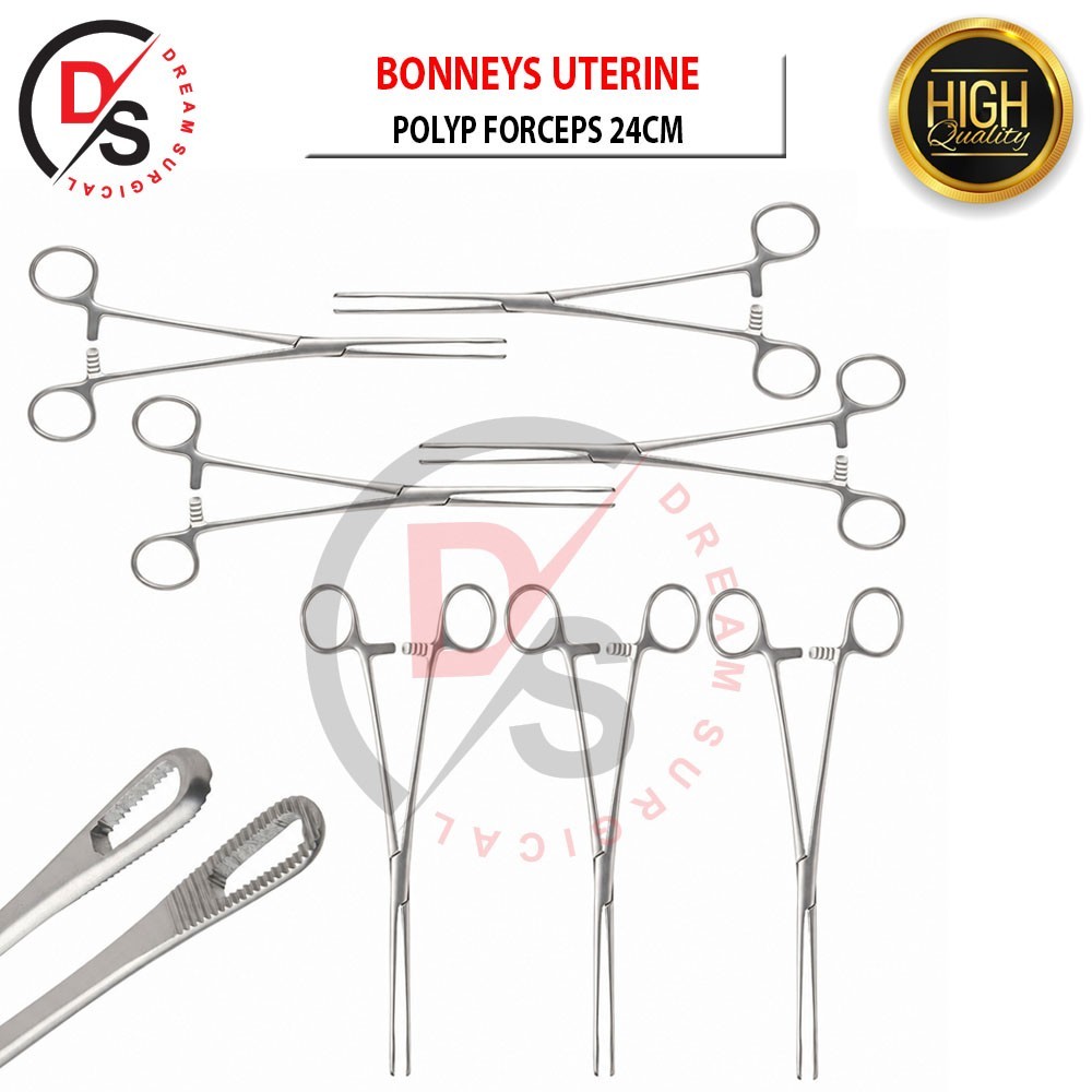 Bonneys Uterine Polyp Forceps 24 cm Gynecology Surgical Instrument Stainless