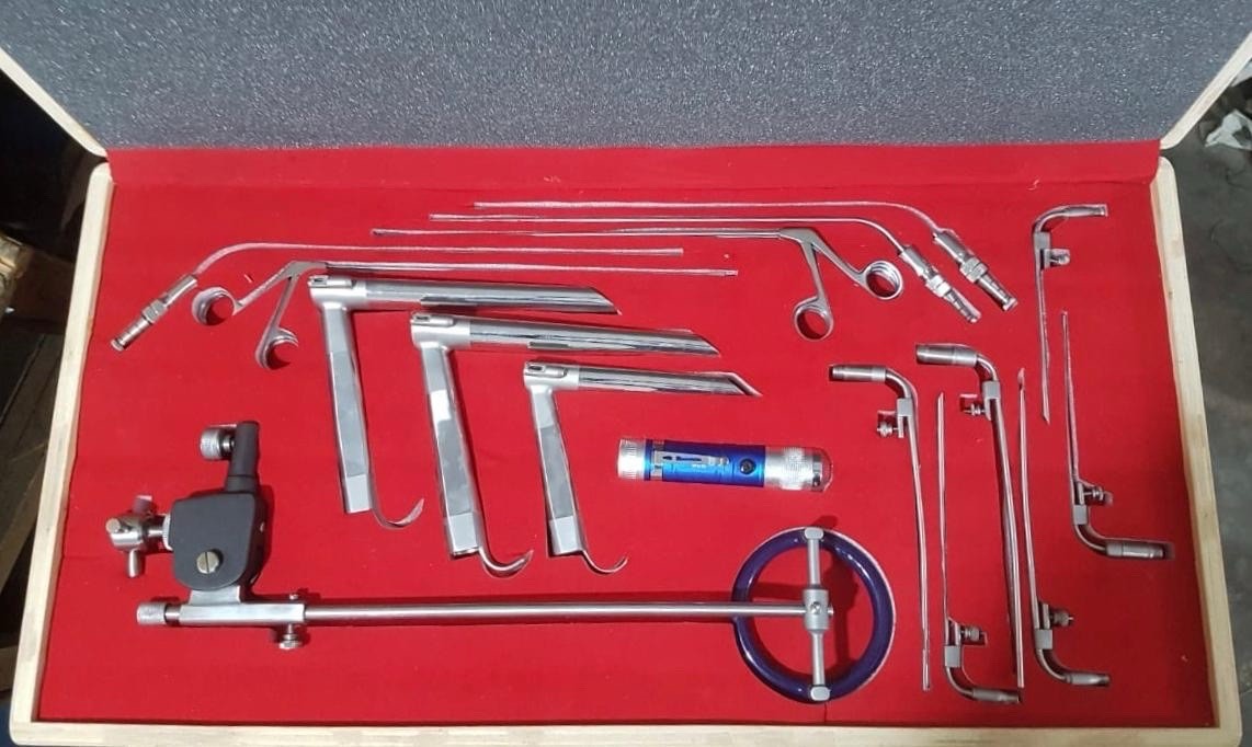 Complete Set Of Micro Direct Laryngeal Surgery Instruments LS-3134