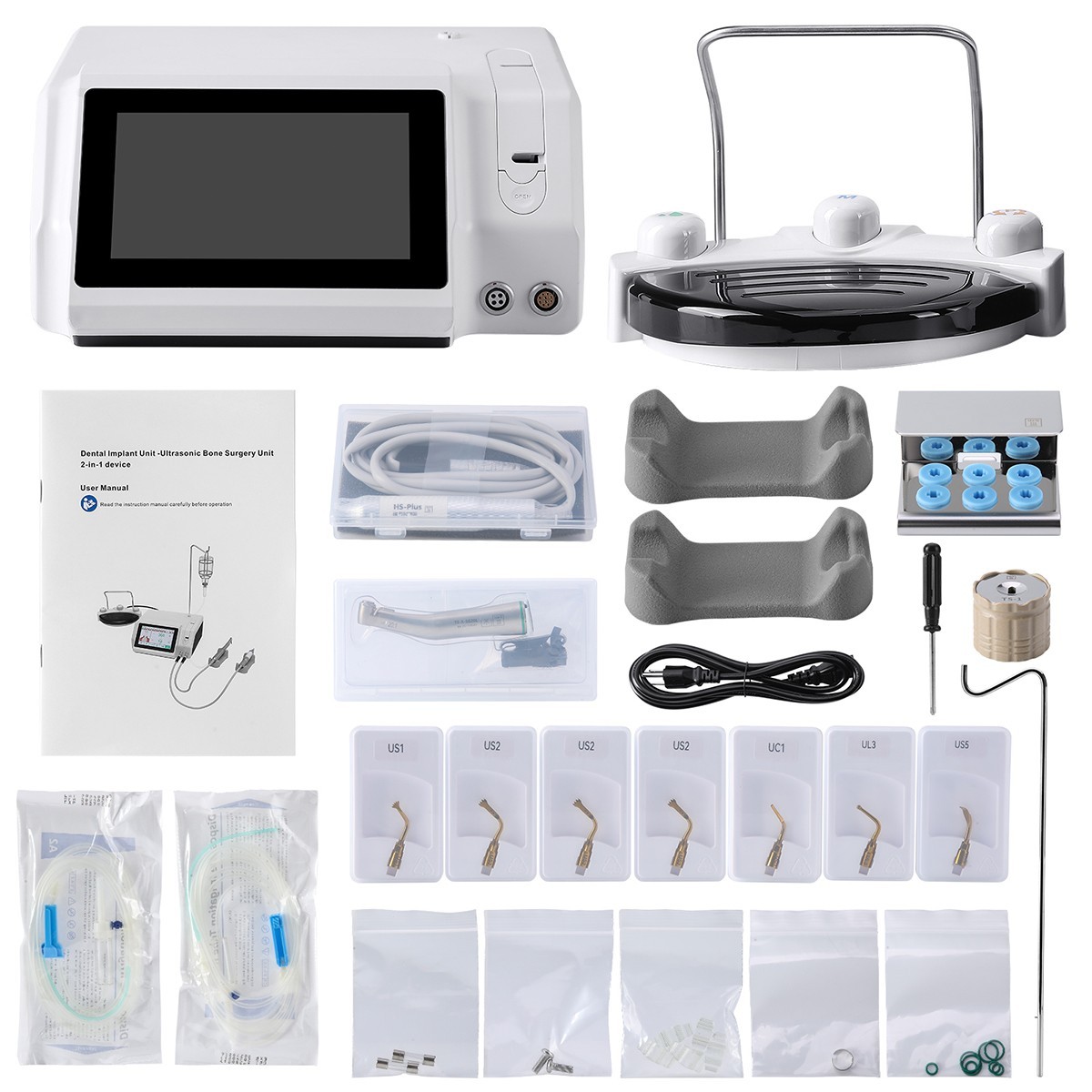 2-in-1 Device Dental Implant Ultrasonic Bone Cut Piezosurgery Unit Touchscreen