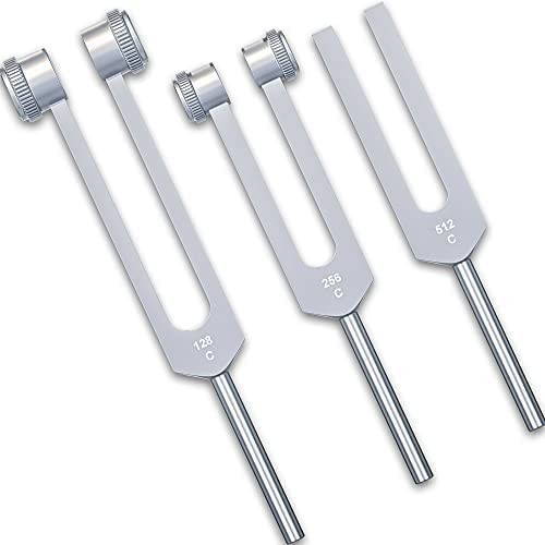 Professional Tuning Forks Set in Aluminum C 128, C 256, C 512 – Quality Assured