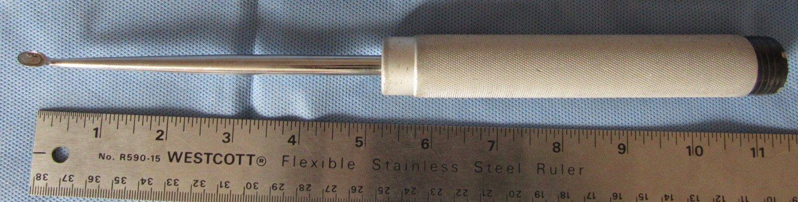 Millennium Surgical gS 51.5475 Cobb Bone Curette Oval 6.7mm Cup 11″ Angled #5